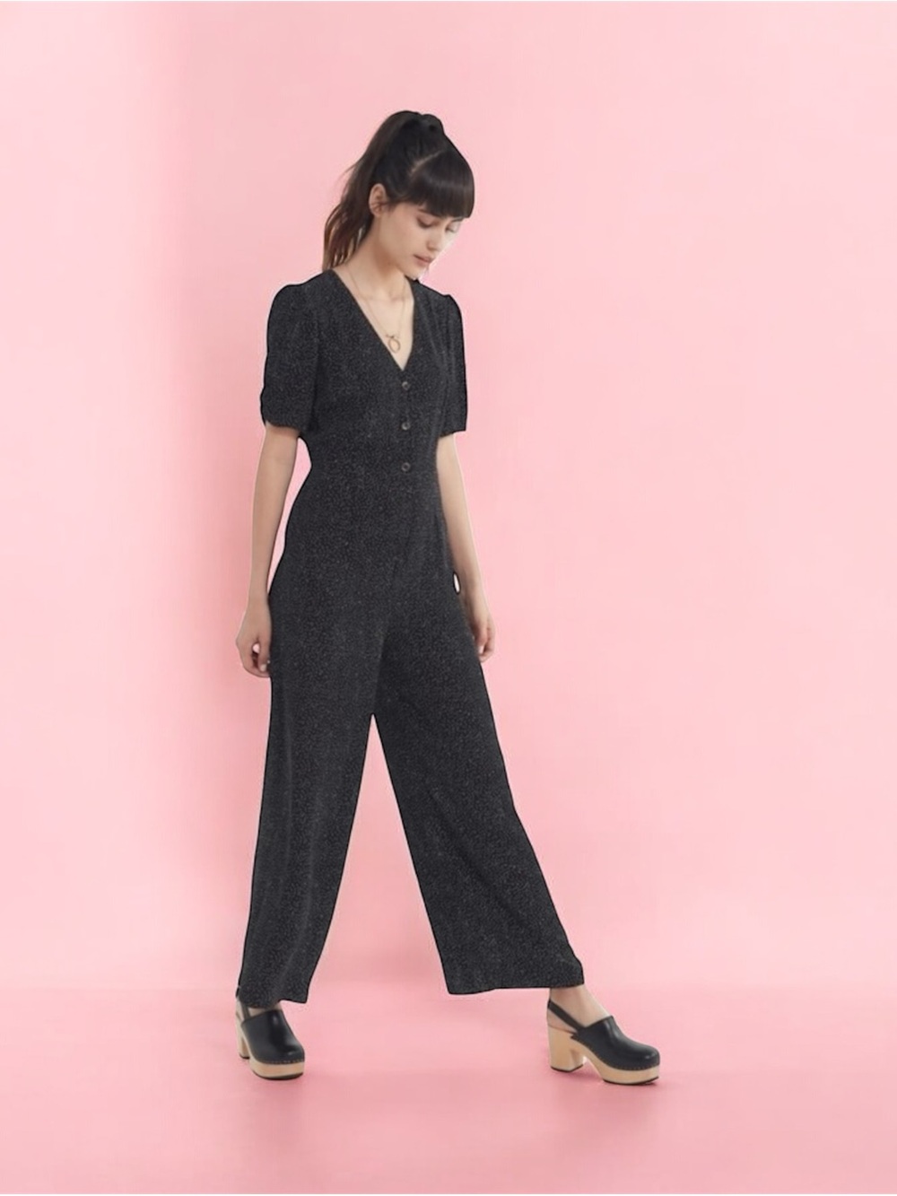 Polka Dot Jumpsuit Black White One Piece Parisian Chic Sweetheart Neckline ❣️